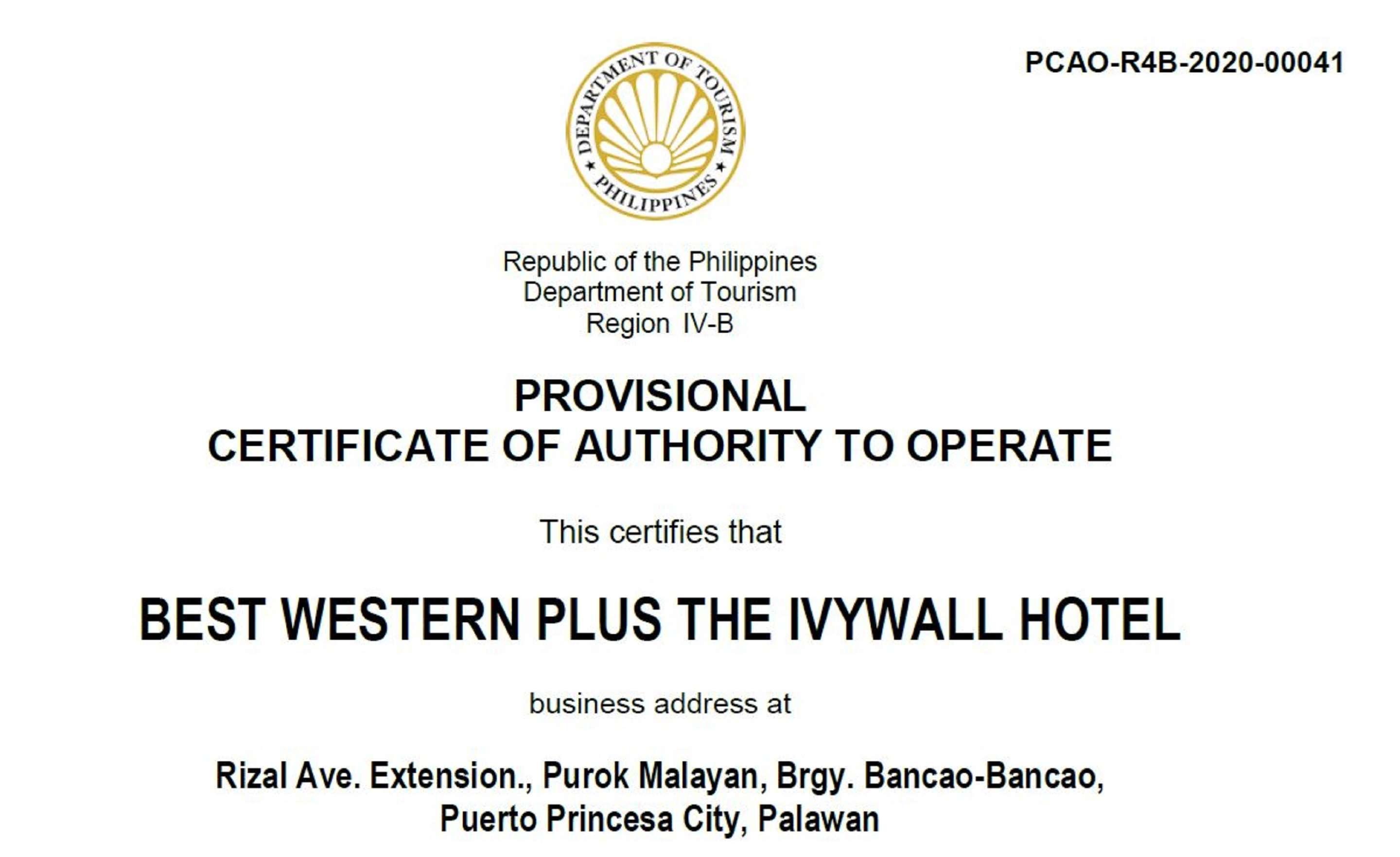 Best Western Plus The Ivywall Hotel Puerto Princesa Exterior foto